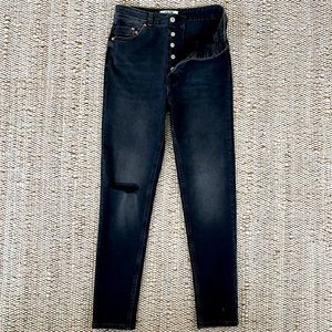 NEW Free People Hi Rise Skinny Black Jeans